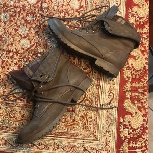 Brown above ankle booties!